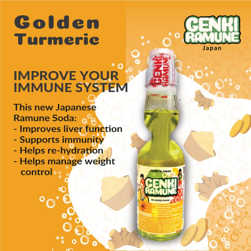 Genki Ramune Turmeric Soda Is Premium Carbonated Soft Drink